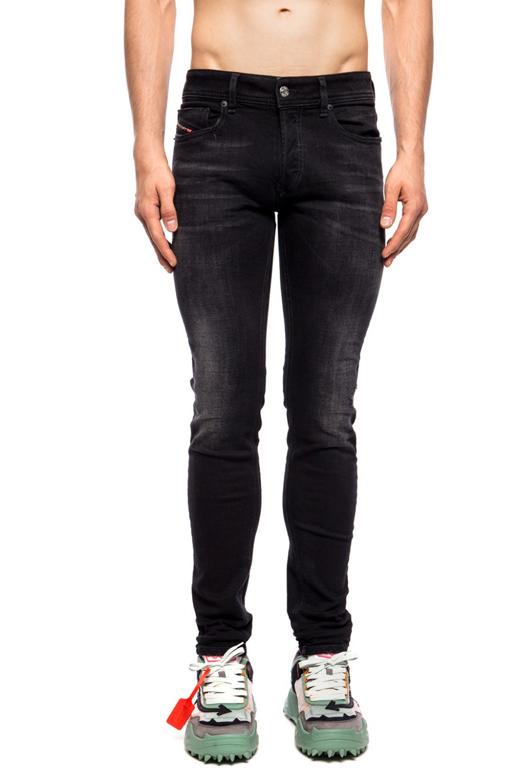 Diesel black best sale distressed jeans